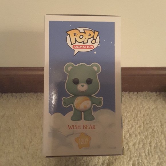Wish Bear Care Bear Funko ** Limited Edition Chase Flocked Edition Brand New - Picture 4 of 6